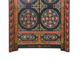 Tibetan Style Lotus Geometric Graphic Carving Edge Storage Cabinet ws4611S