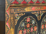 Tibetan Style Lotus Geometric Graphic Carving Edge Storage Cabinet ws4611S
