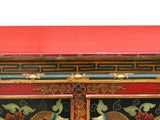Tibetan Style Golden Double Dragons Graphic Credenza Storage Cabinet ws4618S