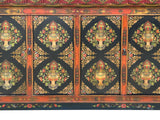 Tibetan Style Jewel Treasure Bowl Graphic Credenza Storage Cabinet ws4619S