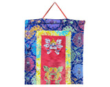 Vintage Tibetan Style Treasure Symbol Wall Hanging Tapestry Fabric Art GB789S