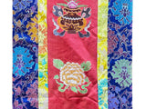 Vintage Tibetan Style Treasure Symbol Wall Hanging Tapestry Fabric Art GB789S