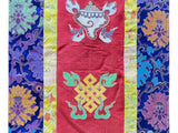 Vintage Tibetan Style Treasure Symbol Wall Hanging Tapestry Fabric Art GB789S