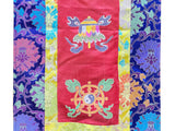Vintage Tibetan Style Treasure Symbol Wall Hanging Tapestry Fabric Art GB789S