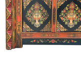 Tibetan Style Jewel Treasure Bowl Graphic Credenza Storage Cabinet ws4619S