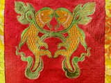 Vintage Tibetan Style Treasure Symbol Wall Hanging Tapestry Fabric Art GB789S