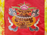 Vintage Tibetan Style Treasure Symbol Wall Hanging Tapestry Fabric Art GB789S