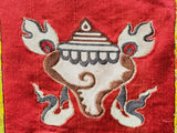 Vintage Tibetan Style Treasure Symbol Wall Hanging Tapestry Fabric Art GB789S