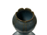Oriental Deep Blue Flower Garlic Head Shape Porcelain Art Vase ws4649S
