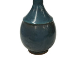 Oriental Deep Blue Flower Garlic Head Shape Porcelain Art Vase ws4649S