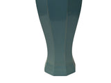 Oriental Octagonal Solid Mid Blue Glaze Ceramic Art Vase Jar ws4657S