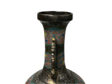 Orient Bronze Glaze Dragon Handle Color Floral Motif Ceramic Vase ws4717S