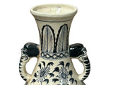 Oriental Cream White Color Blue Eight Immortal Theme Porcelain Vase Art GB134S
