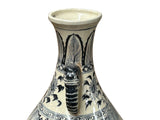 Oriental Cream White Color Blue Eight Immortal Theme Porcelain Vase Art GB134S
