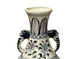 Oriental Cream White Color Blue Eight Immortal Theme Porcelain Vase Art GB134S