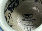 Orient Crackle Blue White Floral Graphic Ceramic Vase ws4713S