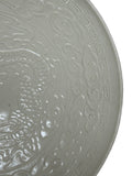 Chinese Relief Dragon Motif White Ceramic Bowl Plate Display Art ws4724S
