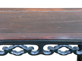 Vintage Dark Brown Wood Ming Style Ru Yi Apron Console Altar Table GB676S