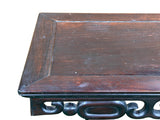 Vintage Dark Brown Wood Ming Style Ru Yi Apron Console Altar Table GB676S