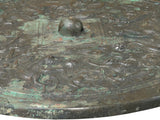 Green Gray Metal Crafted Round Fengshui Harmony Plaque Display Art ws4730S