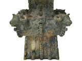 Green Gray Stone Carved Ritual Fengshui Ding Display Art ws4789S