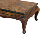 Chinese Tibetan Yellow Brown Dragon Head Lacquer Low Coffee Table ws2739S