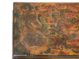 Chinese Tibetan Yellow Brown Dragon Head Lacquer Low Coffee Table ws2739S