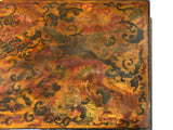 Chinese Tibetan Yellow Brown Dragon Head Lacquer Low Coffee Table ws2739S