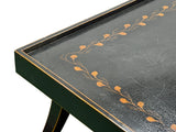 Vintage Black Slayed Legs Rectangular Low Coffee Table GB679S