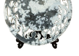 Oriental Stone Ritual Mythical Motif Round Display Plaque Art ws4889S