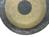 23.5" Vintage Oriental Mixed Metal Round Gong Display ws4910S