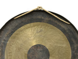 23.5" Vintage Oriental Mixed Metal Round Gong Display ws4910S