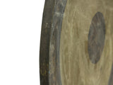 23.5" Vintage Oriental Mixed Metal Round Gong Display ws4910S