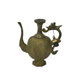 Handmade Artistic Brass Metal Color Wine Jar Shape Display Figure ws4790S