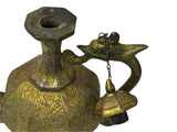 Handmade Artistic Brass Metal Color Wine Jar Shape Display Figure ws4790S