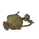 Handmade Artistic Brass Metal Color Wine Jar Shape Display Figure ws4790S