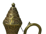 Handmade Artistic Brass Metal Color Wine Jar Shape Display Figure ws4796S