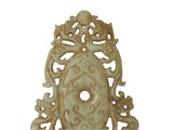 Chinese Stone Ancient Style Motif Carving Decor Display Plaque Art ws4791S