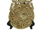 Chinese Stone Ancient Style Motif Carving Decor Display Plaque Art ws4791S