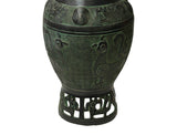 Archaistic Ancient Style Green Bronze Hu Form Ritual Vase Display Art ws4969S