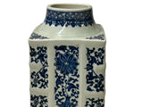 Vintage Chinese Blue White Floral Sequence Porcelain Vase ws4957S