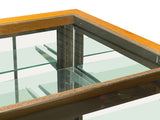 Vintage Glass Top Shelves Storage Display Showcase Cabinet GB691S