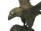 Handmade Artistic Bronze Metal Color Flying Eagle Display Figure ws4795S