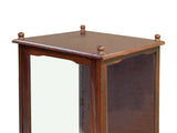 Vintage Square Brown Frame Glass Door Display Case Box GB723S