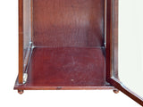 Vintage Square Brown Frame Glass Door Display Case Box GB723S