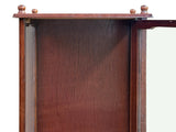 Vintage Square Brown Frame Glass Door Display Case Box GB723S