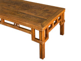 Vintage Chinese Simple Ming Style Coins Apron Rectangular Coffee Table ws4655S