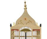 Western House Shape Light Cream Color Wood Birdcage Display ws4798S