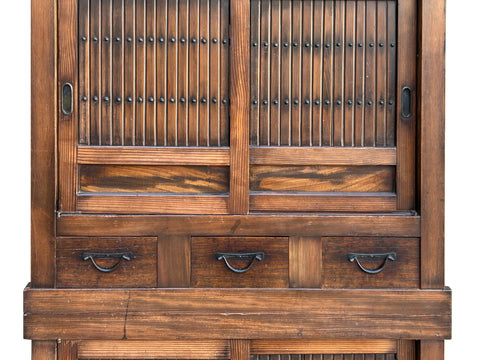 Vintage Japanese Style Sliding Doors Stack Tansu Accent Storage