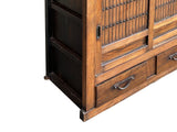 Vintage Japanese Style Sliding Doors Stack Tansu Accent Storage Cabinet ws4654S